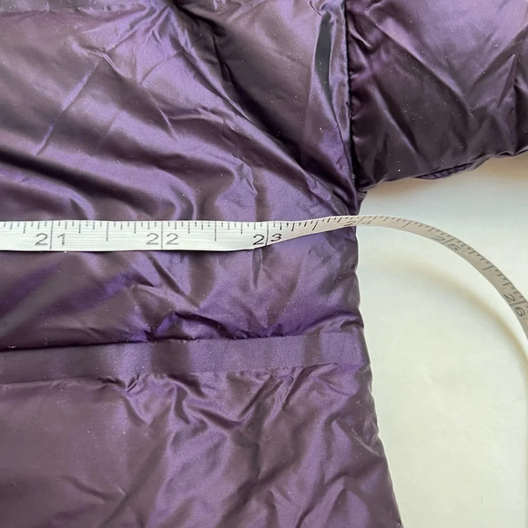 Zara water repellent down filled purple quilted coat with hood Size XL NWT - Picture 11 of 16